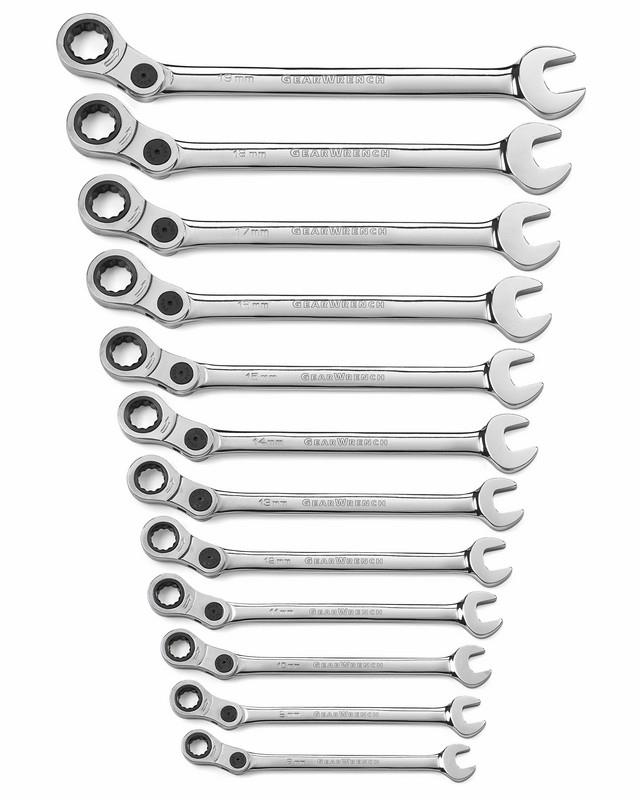Gearwrench 85488 – Indexing Combination Wrench Set 12 Piece Metric – Oz ...