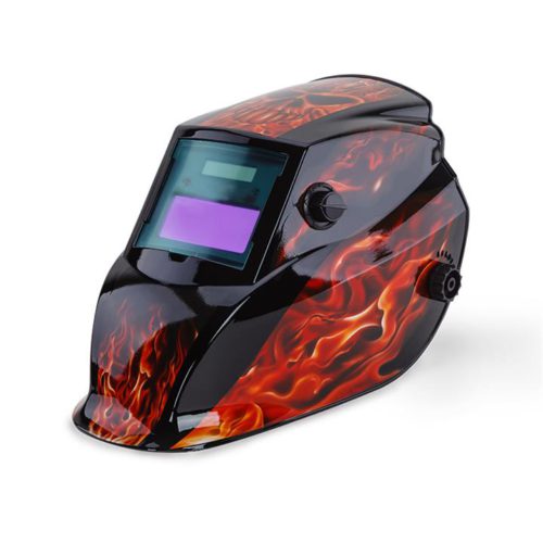 ROSSI Black Flames Solar Auto Darkening Welding Helmet Mask MIG/ARC/TIG Welder Machine