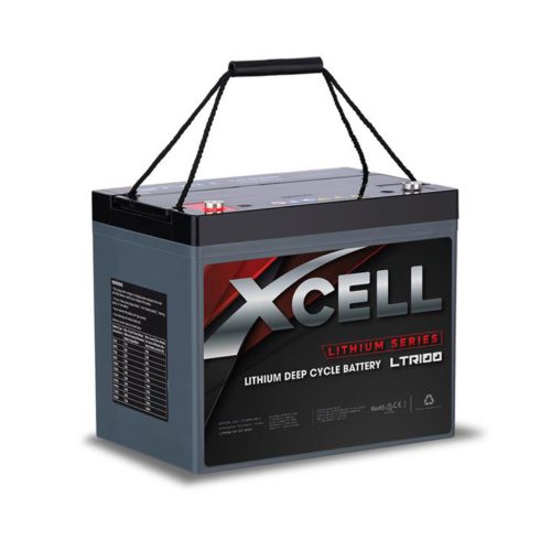 X-CELL 100Ah 12v Lithium-Iron LiFePO4 Deep Cycle Battery with BMS
