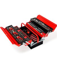 BULLET 118pc Metal Cantilever Tool Kit Box Set with Cordless Screwdriver