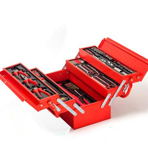 BULLET 118pc Metal Cantilever Tool Kit Box Set with Cordless Screwdriver