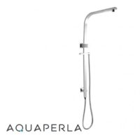 Blaze Square Chrome Top Water Inlet Shower Rail