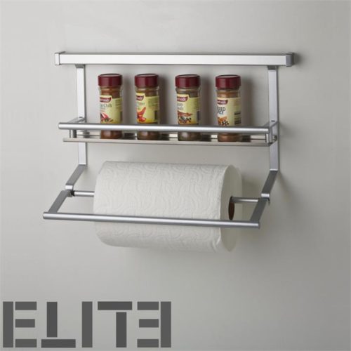 Butler - Kitchen Wall Storage - Spice Condiments Rack and Paper Towel Holder