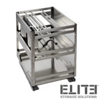 CHEF Undercounter Pull Out Organiser - Bottom Mounted - for a 400mm Cupboard