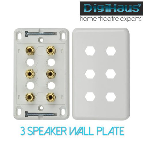DigiHaus Home Theatre 3 Speaker Wall Plate