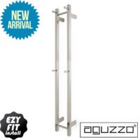 EZY FIT Vertical Heated Towel Rail - Square Tube (H1400mm) - Polished SS - Bottom Wired