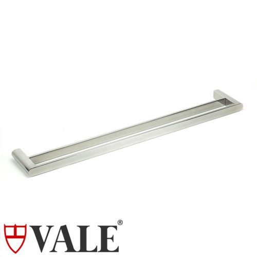 Fluid Stainless Steel Double Towel Rail - Polished - 600mm