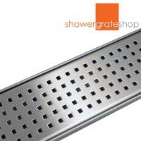 Geo Top Shower Grate - Custom Sizes - 316 Stainless Steel
