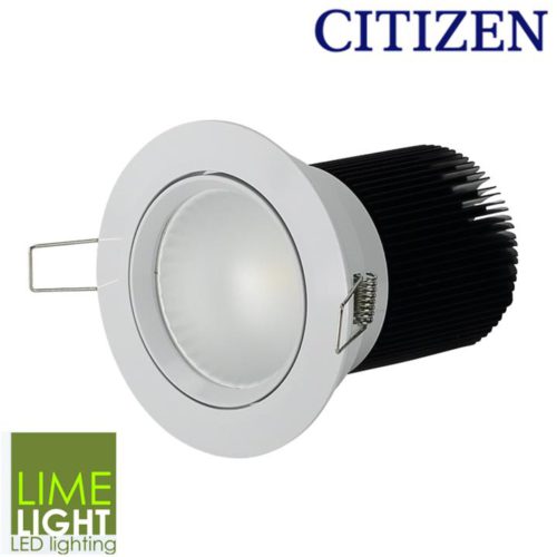 HERO Citizen LED Downlight Kit and Driver - Warm White Dimmable 15W 90mm White Frame
