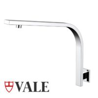 High Curved Goose Neck Shower Arm - Wall Mounted Chrome