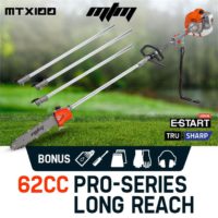 MTM 62CC Pole Chainsaw Saw Petrol Chain Tree Pruner Extended Extension Cutter