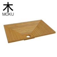 Moku Bamboo Bathroom Basin - Angular - 550mm x 350mm