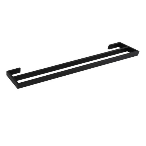 Montangna Stainless Steel Double Towel Rail (750mm) - Matte Black