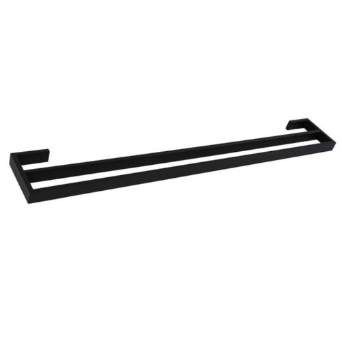 Montangna Stainless Steel Double Towel Rail (900mm) - Matte Black