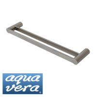 Pearl Stainless Steel Double Towel Rail - Polished - 620mm