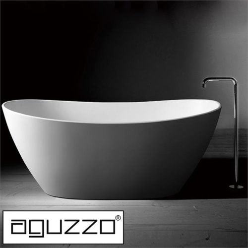Pisa Artstone Matte White Freestanding Bath - Oval - 1638mm