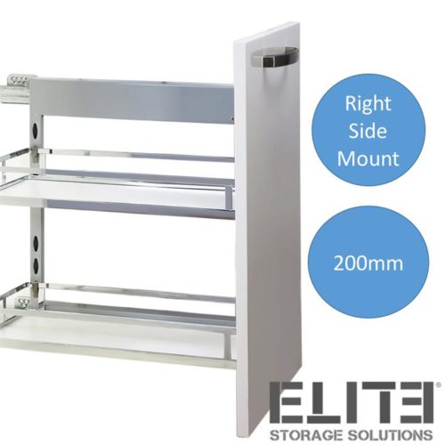 Provedore Pull-Out Under-Bench Storage - for 200mm Cabinet - Right Side Mount