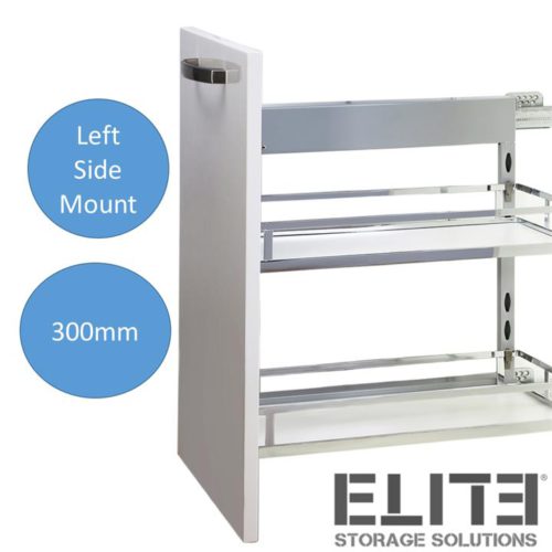 Provedore Pull-Out Under-Bench Storage - for 300mm Cabinet - Left Side Mount