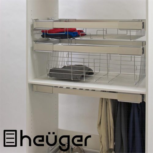 Pull Out Wardrobe Basket - Shallow