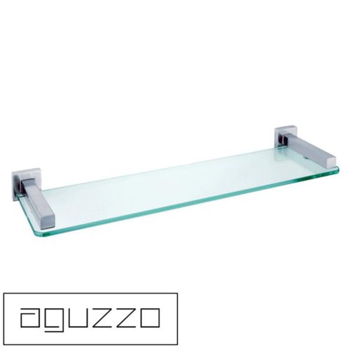 Quadro Glass Shelf with Stainless Steel Arms