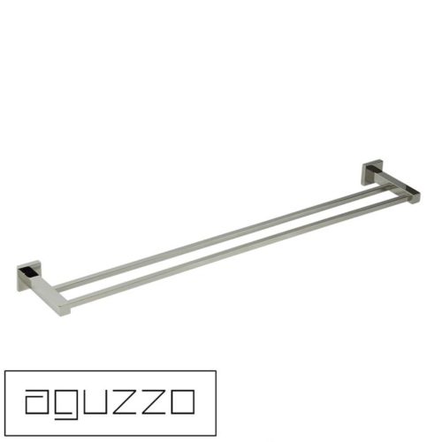 Quadro Stainless Steel Double Towel Rail (750mm)
