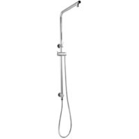 Right Angle Round Chrome Top Inlet Shower Rail