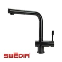Sigge - Stainless Steel Kitchen Mixer Tap With Pull-Out - Satin Black Finish