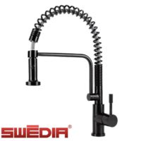 Signatur - Stainless Steel Kitchen Mixer Tap - Pull Out with Dual Flow - Satin Black Finish
