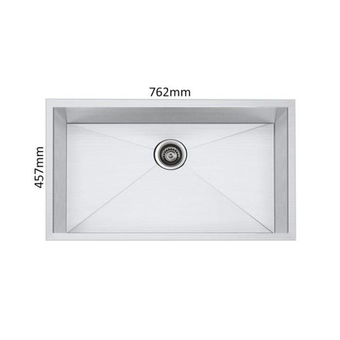 Stainless Steel Kitchen and Laundry Sink - 762mm Single Bowl DEEP