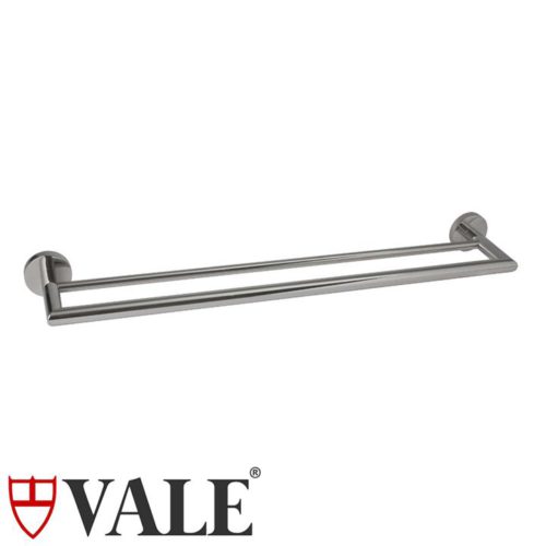 Symphony Stainless Steel Double Towel Rail - Polished - 600mm