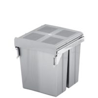 Valet 62L Twin Side Mounted Slide Out Concealed Waste Bin for a 450mm Cupboard